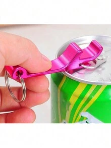 1pc Portable Bottle Opener Keychain - Multicolor - View 2