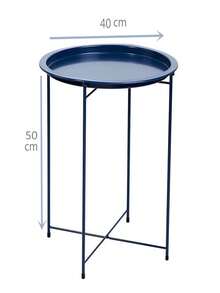 Mesa Redonda Multifuncional, Mini Mesa Auxiliar Plegable Para Sofá Creativo Para Exteriores, 40x50cm - Rosa Fucsia - Ver 3