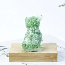 1入組7cm自然水晶狗雕塑,康復水晶樹脂工藝,適用於家庭及辦公室裝飾、情人節禮物、水晶裝飾、寵物狗紀念品 - 綠琉璃 - 查看 5