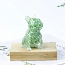 1入組7cm自然水晶狗雕塑,康復水晶樹脂工藝,適用於家庭及辦公室裝飾、情人節禮物、水晶裝飾、寵物狗紀念品 - 綠琉璃 - 查看 4