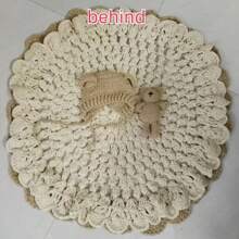 Newborn Photography Props Blanket Knitted Posing Mat Background Photography Accessories Bear And Rabbit Set Baby Photo Baby Shower Family Decorations Gifts Baby Shower Easter Gifts Things For Girls/Boys