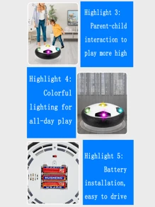 Floating Soccer Ball With Light & Music Indoor Sports Toys For Father & Son Interacting, New Year Gift Holiday Present (Battery Not Included) - Multicolor - View 10