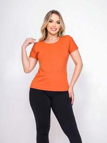 Women T-Shirts - 亮橙色 - 查看 2