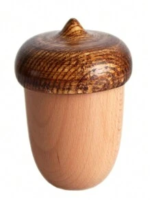 1pc Creative Sandalwood Pinecone Pendant For Mobile Phone, Bag, Or Necklace, Unisex Glass Bottle With Stopper And Accessory - Black - View 6