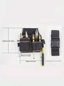 1入組電工工具袋,多功能腰包,電工口袋修復工具收納袋,工具袋組織器,電工修復腰包,工具腰包,多功能工具袋,防水硬件電工工具包配電鑽袋,腰部牛津布扳手螺絲刀工具袋,家用維修工具包