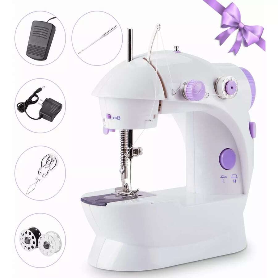 Portable Sewing Machine Mini Electric Sewing Machine - Roxo Malva - Ver 1