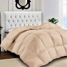 1 Pc Lux Decor Down Alternative Comforter – Soft Breathable All Season Quilt With Corner Tabs – Lightweight Hotel-Quality Bedding For Winter Sleeping – Box Stitching For Fluffiness – Versatile Bedroom Decor – Back To School, Graduation Gifts, Home Decor – Cozy, Cozy Quilt, Plush Comforter, Luxury Winter Bedding, Valentine's Day Cozy Night, Spring Lightweight Bedding, All-Season Warmth, Duvet Insert, Cozy Blanket, Fluffy Fill, Box Stitch Design, Reversible Design, Hotel Collection Style, Soft Touch Fabric, Easy Wash Bedding, Daily Living, Home Basic, Family Use - 米色 - 查看 10