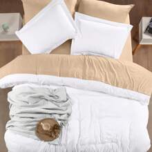 3pcs Queen Size Duvet Cover Bedding Set - 1 Duvet Cover With 2 Pillow Shams - Comforter Cover With Zipper Closure - Ultra Soft Brushed Microfiber - 90 X 90 Inches (White) - White - View 5