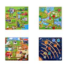 Kindergarten Educational Zone Puzzle Toy, Children's Early Learning Mathematical Intelligence Area, Intellectual Development And Brain Teaser Maze - Royal Blue - View 3