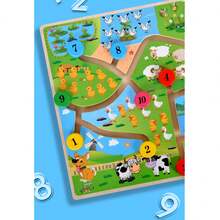 Kindergarten Educational Zone Puzzle Toy, Children's Early Learning Mathematical Intelligence Area, Intellectual Development And Brain Teaser Maze - Royal Blue - View 4