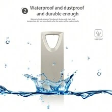 BIYETIMI USB 2.0 Bút 32GB Bạc Dung lượng lớn Kim loại USB 32G Tia sáng Nhẹ , Không thấm nước , Mạnh mẽ USB Sự ổn định - Bạc - Xem 4