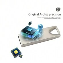 BIYETIMI USB 2.0 Bút 32GB Bạc Dung lượng lớn Kim loại USB 32G Tia sáng Nhẹ , Không thấm nước , Mạnh mẽ USB Sự ổn định - Bạc - Xem 5