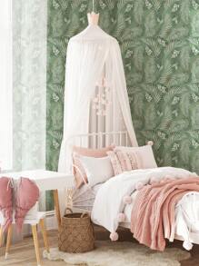 SUPSTICKER 1卷熱帶棕櫚葉紋厚裝自粘壁紙,方便剝離和粘貼,防水裝飾造景貼紙,不留殘膠,尺寸為47.24x15.74英寸 - 彩色 - 查看 3