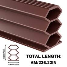 6米門窗密封條帶防風條帶,帶有自黏背膠,門封由柔軟橡膠製成,門隙防風橡膠條適用於12-15mm的門縫 - 棕色 - 查看 2