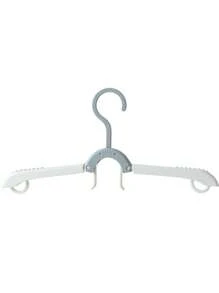 5pcs Multifunctional Foldable Clothes Hanger, Portable Travel/ Business/ Home Clothes Drying Rack - Gray - View 1