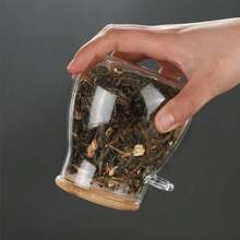 【中型600ml附木匙】玻璃食物收納罐糖罐茶罐附密閉蓋帶湯匙大容量透明玻璃穀物零食收納密封罐附湯匙蓋茶葉儲槽收納罐 - 無色 - 查看 4