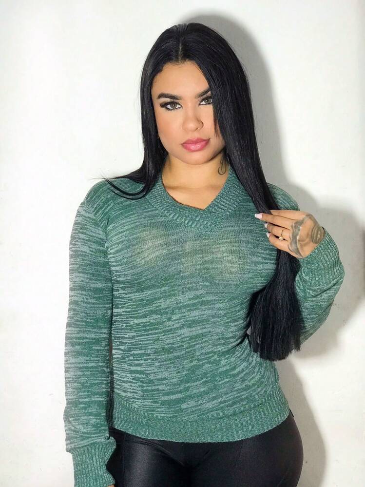 Women Sweaters - Green - View 1