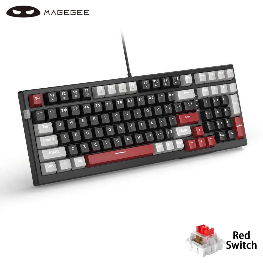 MageGee MageGee MK-Sky98 Mechanical Gaming Keyboard Hot Swappable Small ...