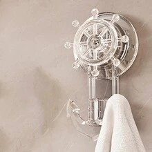 1pc Vacuum Suction Cup Hook, Traceless Adhesive, Luxury Style, No Drilling Needed For Bathroom Towel Hanging - Gold - View 4