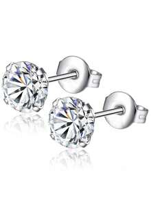 時尚、高貴奢華的婚禮/晚會風格嵌鑲項鍊、手鐲、耳釘珠寶套裝,用作女友/妻子的浪漫/驚喜禮物,或作為新娘/晚會配飾,創造優雅和驚喜 - 銀色 - 查看 7