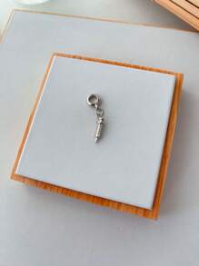 Delicarium Berloque Charm para Pulseira Resinado Envernizado Seringa - Prata - Visão 2