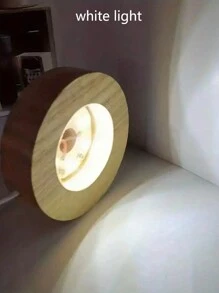 1pc Wooden Usb Powered Led Lighted Base With Switch And 3 Light Options (White/Warm/Cycle Color) For 3d Crystal Glass Resin Art Or Light Display Stand