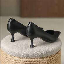 New Arrival Nude Color High Heels For Women, Thin Heel & Pointed Toe, Comfortable And Elegant Pumps For Office Work, Black Color Also Available - Black - View 4