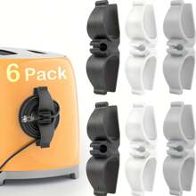 6pcs Power Plug Fixer Simple Wire Organizer Household Appliance Switch Kitchen Cable Winder - Multicolor - View 1