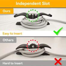 6pcs Power Plug Fixer Simple Wire Organizer Household Appliance Switch Kitchen Cable Winder - Multicolor - View 2