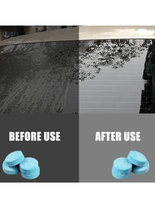 20 片擋風玻璃清洗液片濃縮雨刷液,1 包可容納 200 加侖,玻璃清潔劑可去除污漬並提高能見度