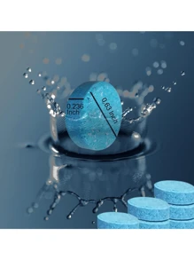 20 片擋風玻璃清洗液片濃縮雨刷液,1 包可容納 200 加侖,玻璃清潔劑可去除污漬並提高能見度