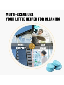 20 片擋風玻璃清洗液片濃縮雨刷液,1 包可容納 200 加侖,玻璃清潔劑可去除污漬並提高能見度