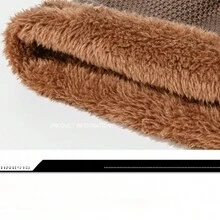 男士冬季保暖羊毛针织帽，带保暖内衬 - 在寒冷中保持舒适！ - 黑色 - 查看 7