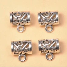 銀色項鍊、手鐲和吊墜間隔珠和環diy珠寶配件 - 復古銀色 - 查看 7