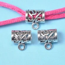 銀色項鍊、手鐲和吊墜間隔珠和環diy珠寶配件 - 復古銀色 - 查看 3