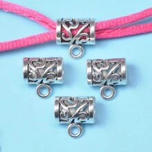 銀色項鍊、手鐲和吊墜間隔珠和環diy珠寶配件 - 復古銀色 - 查看 4