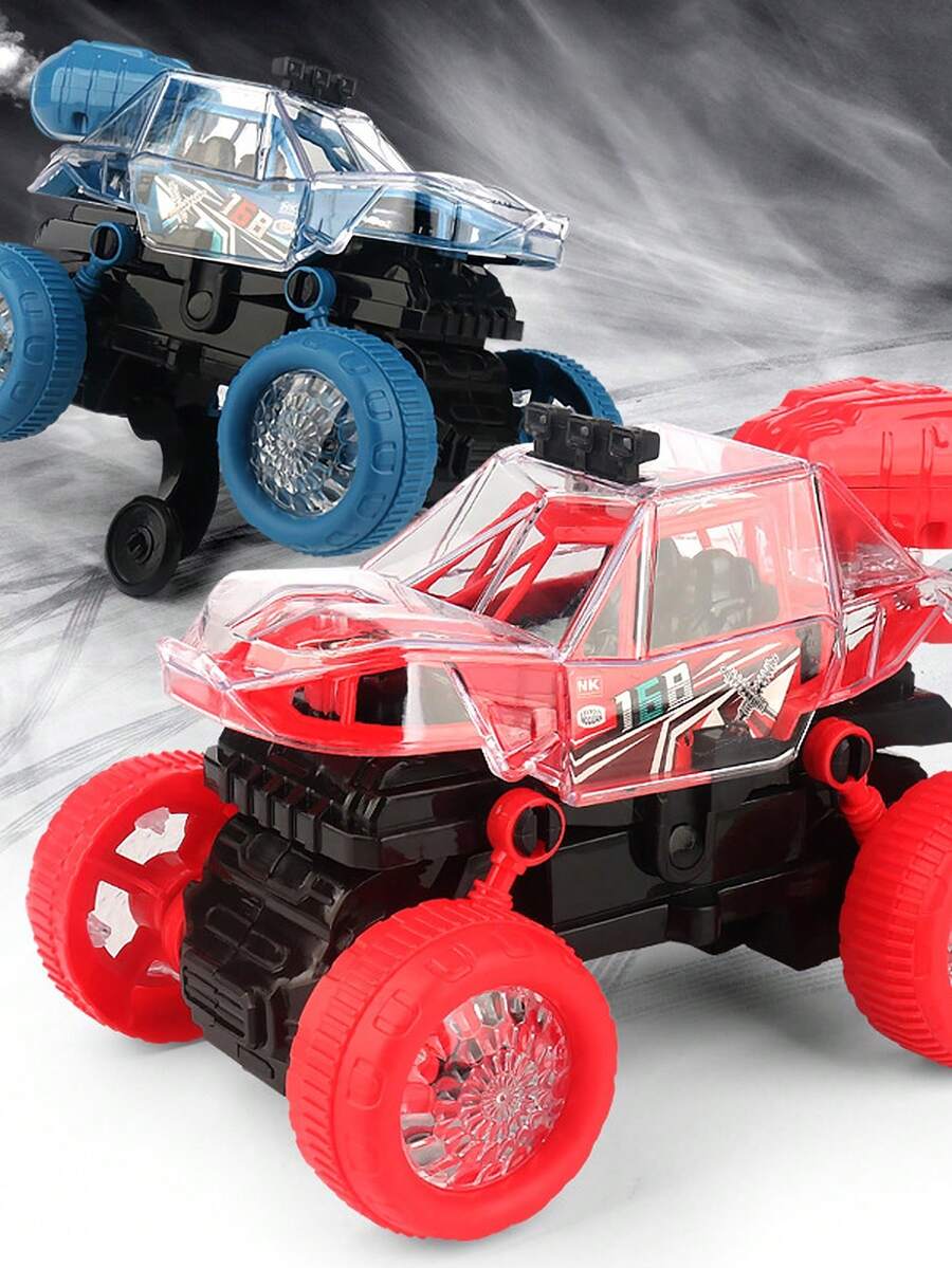 Juguetes Carro Camioneta Con Luces, Sonido, Movimiento 360° - Rojo - Ver 1