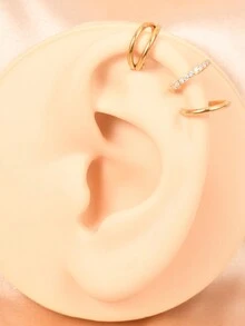 Acefun 3 chiếc khuyên mũi hình vòng - Khuyên mũi vòng đôi bằng thép không gỉ 316L 16G/18G/20G có bản lề CZ Conch Trang sức xỏ khuyên vách ngăn Clicker Nhẫn môi Bông tai sụn Helix Rook Tragus Daith 8mm - C - Xem 12