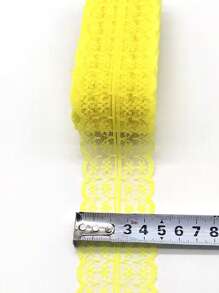Ls001 新設計繽紛、透明、無彈力花邊修飾裁縫配件,適用於diy服裝、內衣、沙發、窗簾裝飾/長度：1000cm/寬度：4.5cm - 芥末黃 - 查看 1
