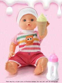 14 Inches Silicone Newborn Vinyl Baby Dolls With Accessories, New Design Simulation Vinyl Lifelike Baby Dolls,High Quality Vinyl Body Newborn Baby Doll, For Kids.