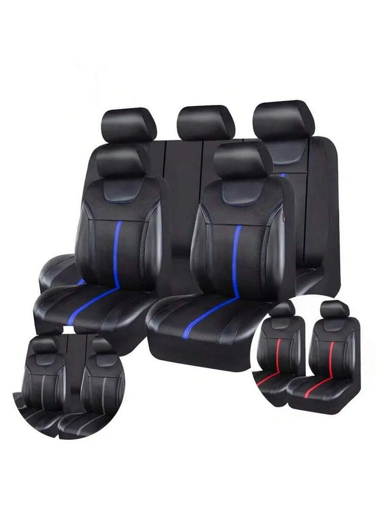 Upgrade4cars Autostoel-Hoezen Voorstoelen Universeel Zwart Rood