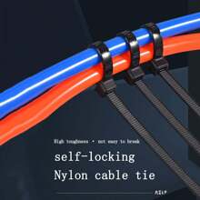 1000入組100*1.9mm自鎖尼龍束線帶,耐低溫,適用於組織各種電線 - 黑色 - 查看 9