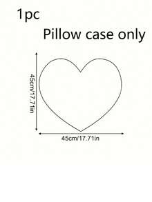 1pc- Soft And Cozy Pink Heart Pillowcase For Living Room, Sofa, And Bedroom - Perfect For Adding A Touch Of Romance And Comfort To Your Home Decor - Pink - View 5