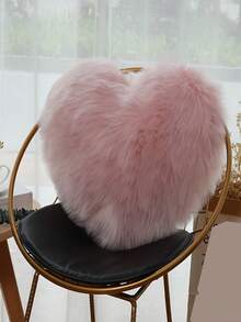 1pc- Soft And Cozy Pink Heart Pillowcase For Living Room, Sofa, And Bedroom - Perfect For Adding A Touch Of Romance And Comfort To Your Home Decor - Pink - View 2