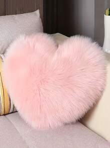 1pc- Soft And Cozy Pink Heart Pillowcase For Living Room, Sofa, And Bedroom - Perfect For Adding A Touch Of Romance And Comfort To Your Home Decor - Pink - View 1