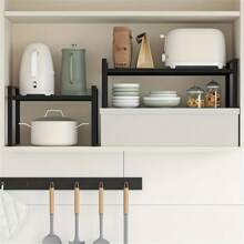 1個架子廚房架,櫥櫃下水槽收納架,廚房調料架桌面收納架 - 黑色 - 查看 8