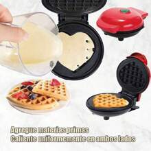 Máquina Para Hacer Waffles Antiadherentes Wafflera - Negro - Ver 3