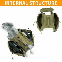 Huntvp Tactical Dog Backpack 1000d Dog Harness Adjustable With Handle Molle Saddlebag For Medium & Large Dogs, Hunting, Training, Hiking, Outdoor - Army Green - View 5