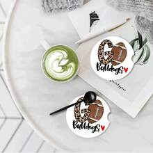 2入組汽車吸水杯墊,2.56英吋足球隊陶瓷汽車杯座墊,配有指尖握把和車用軟木底,可拆卸可愛的汽車配件,維護車輛清潔男性專屬 - 彩色 - 查看 10