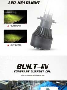 Set Faros luces LED focos delanteros 4 lados luz 360 para coche 12v - Negro - Ver 4